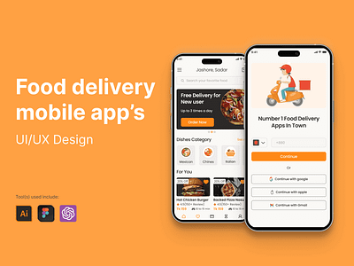 Food delivery app's design figmadesign fooddeliveryappsui mobileappsuiudesign mobileappsuiux uiux