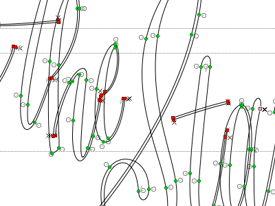 moving nodes calligraphic digital fontlab lettering script