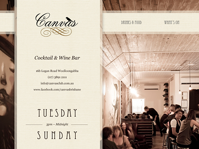 Canvas Bar bar rustic