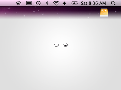 Caffeine caffeine coffee mac menu bar status bar