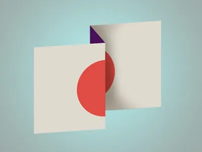 Red dot blocky dot flag square