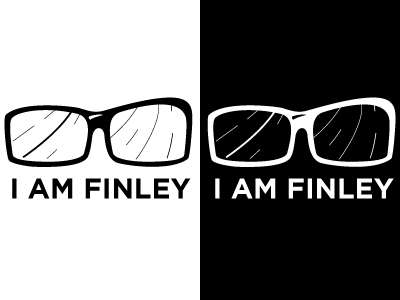 I am Finley glasses gotham identity logo