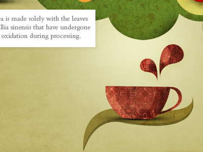 Splash Page illustration earthy green nature organic page patterns splash tea textures