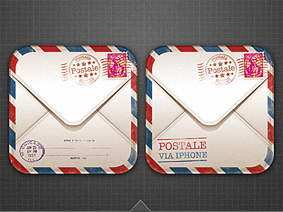 Postale Icon App envelope icon mail postal stamp weird