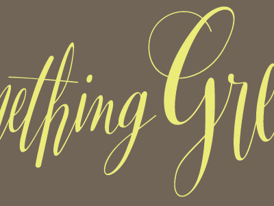nodes moved calligraphic digital lettering script
