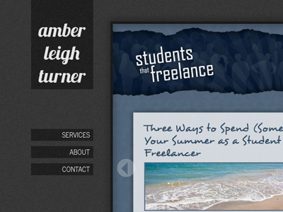 Personal Portfolio grey nav portfolio simple site slider temporary site