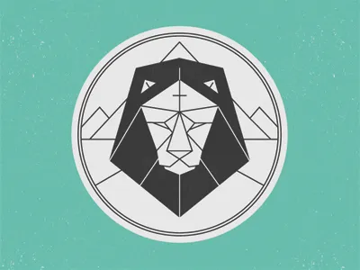 Lion #2 circle illustration lines lion round