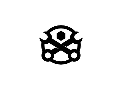 Bodywork black. white bolt bw cars fitness icon logo nut simple work wrench