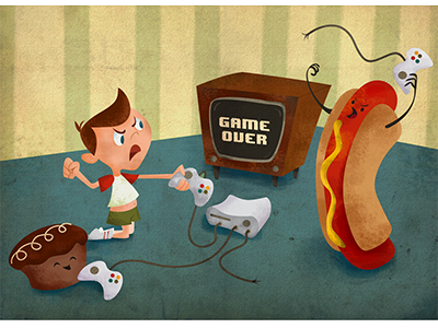 Videogames Ruin Friendships digital illustration