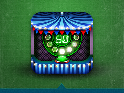 Carnival Lights Game Icon bulb carnival game icon tent weird