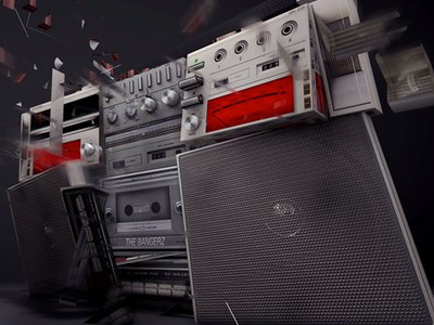 Boombox 3D Model (Render) 3d boombox c4d cinema 4d image map music render stereo