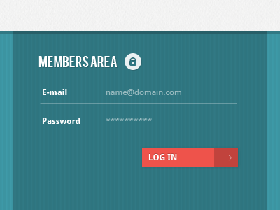 Members Area design log in login members area resim ui web