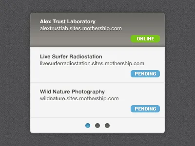 List and slider modal application grey management modal pop up ui ui design
