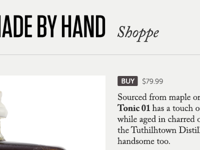 Made by Hand continued adobe caslon museo sans rounded thisismadebyhand.com tungsten
