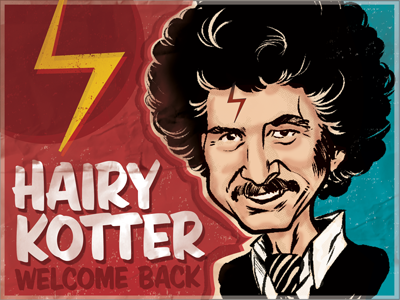 Hairy Kotter happy idiot harry potter illustration keith frawley rebound