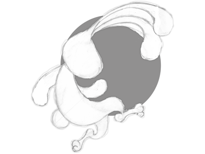 Bunny & Globe - Sketch #2 bunny globe logo rabbit sketch