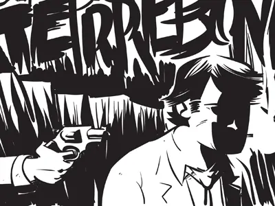 She Died in Terrebonne Final Inks cartoon comics