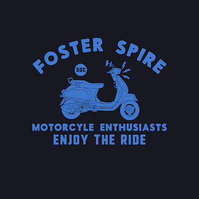 Foster Spire T-Shirt Design design design inspiration graphic graphic design hand drawn hand drawn design hand drawn illustration hand drawn style illustration inspiration matic t shirt design vespa vespa matic vintage style