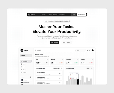 Taskly - Landing V4 app landing page product design ui ux web