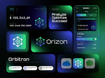 Orizon FinTech Brand Identity Design artificial blockchain brand identity branding crypto dapp defi digital fintech futuristic intelligence logo logo design logo designer modern logo nfts tech technology token web3