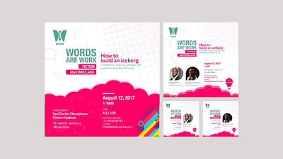 Graphic Design - Words are Work's Fiction Masterclass (2017) design graphic design poster social media