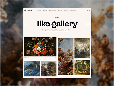 Web-Design "Ilko Gallery" design ui ux web