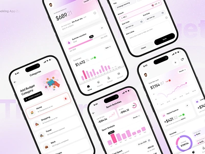 Finance Mobile App app app design app ui budget tracking finance finance app finance app design finance mobile app fintech mobile app ios app mobile app personal finance