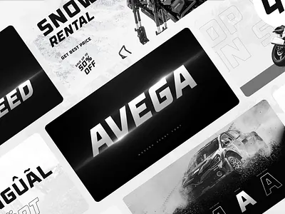 AVEGA: The Power of Modern Sports Design 💪 athletic bold branding competitive creative dynamic energetic font lettering logo merchandise modern sensatype sharp soprt team typography