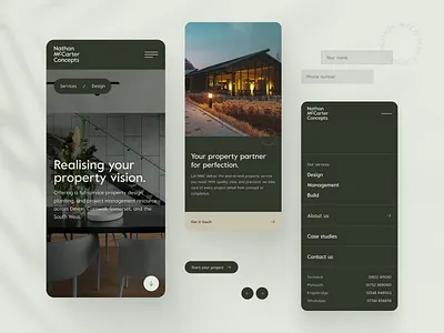 Website Design for a Custom House Builder in Devon, UK 🏡✨ breadcrumb dark ui home house builder mobile design mobile menu navigation property real estate website design