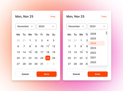 Calendar Modal UI calendar calendar modal calendar ui design ui ui design user experience design user interface design ux ux design