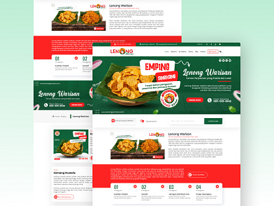 Lenong Warisan - Indonesian Snack Landing Page branding ui