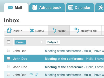 Mail application clean gui mail user interface webmail