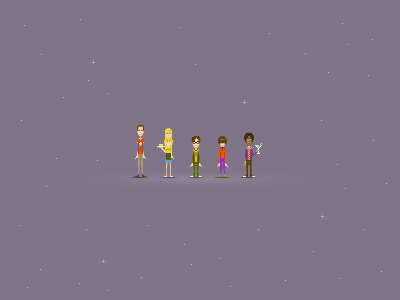 The Big Bang Pixels howard icons illustration leonard penny pixel raj sheldon tbbt