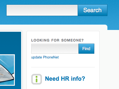 Looking for someone? blue css3 green grey helvetica ui white