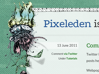 Pixeleden Redesign Details drawing ink pixeleden redesign webpop