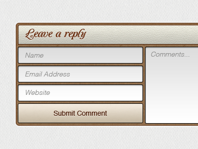 Comments Box blog comments reply submit website