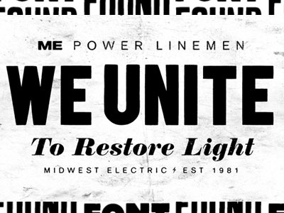 Midwest Electric T Graphic design typography