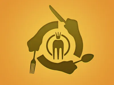 Food Logo Concept eating food