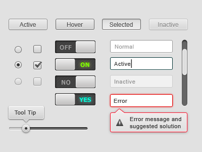 UI Kit - WIP button buttons kit slider switch switches ui ui kit web