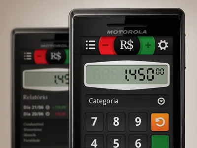 "Minha Grana" App android calculator mobile ui