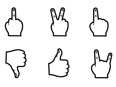 Hand Gestures hand drawn hand gestures icon icon set