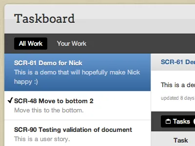 New Taskboard arvo scrummage