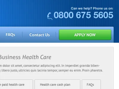 Apply Now, or maybe later blue borrowed button green menu nav new old