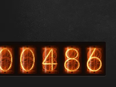 Nixie Tubes app design display ios nixie numbers tubes