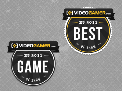 Awards - VideoGamer.com E3 award badge ribbon sunburst