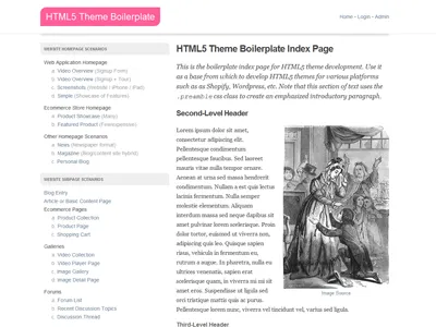 Minimalist html5 minimal pink white