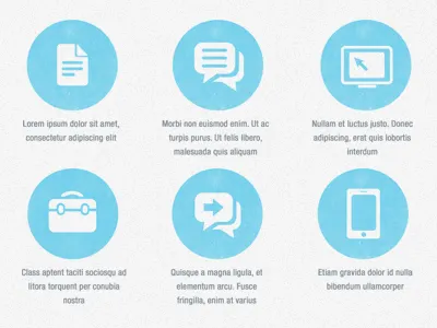 Features circle circles icons lima list peru