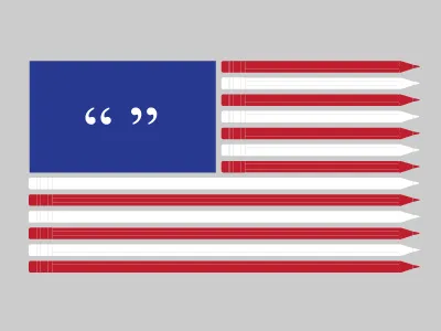 Pencil Flag design illustration political poster