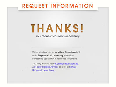 Custom Web Form UI, Submitted forms html ui ux web design