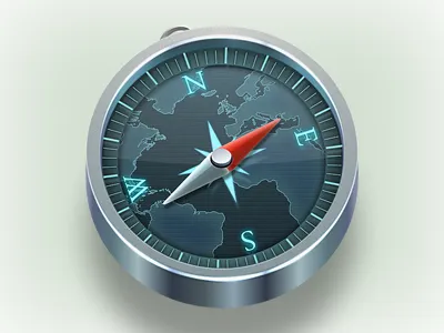 Safari adobe fireworks aluminum app browser brushed metal compass fireworks icon mac metal safari set steel vector